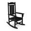 Chaise berçante Lumber Porch en noir - rendant les jardins plus agréables