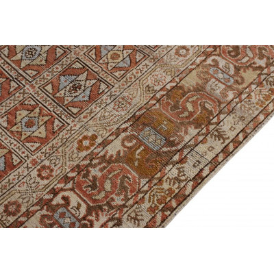 Rug & Kilim’S Tribal Rug In Beige-Brown All Over Geometric Pattern