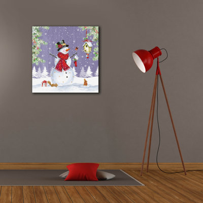  «Snowman Of The Forest» par Elle Media Group, art mural sur toile, 26 po x 26 po