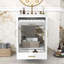 Meuble-lavabo de salle de bain avec lavabo en céramique intégré, armoire à 2 portes, tiroir basculant et tiroir de rangement-360105950