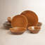 Bloomhouse Montecito Breeze 16 Piece (Service for 4) Double Plates and Bowls Stoneware Reactive Glaze Dinnerware Set - Laguna Dawn-224414635
