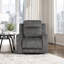 Fauteuil inclinable manuel en microfibre texturé Leylashka-242847880