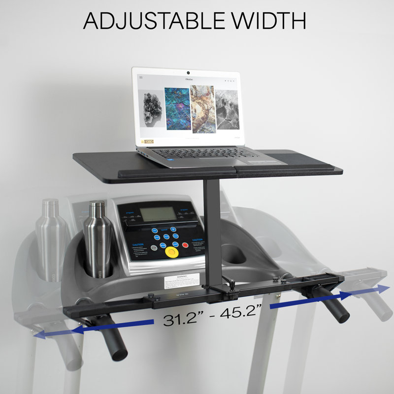 Adjustable Black Particle Board and Steel Laptop Treadmill Desk