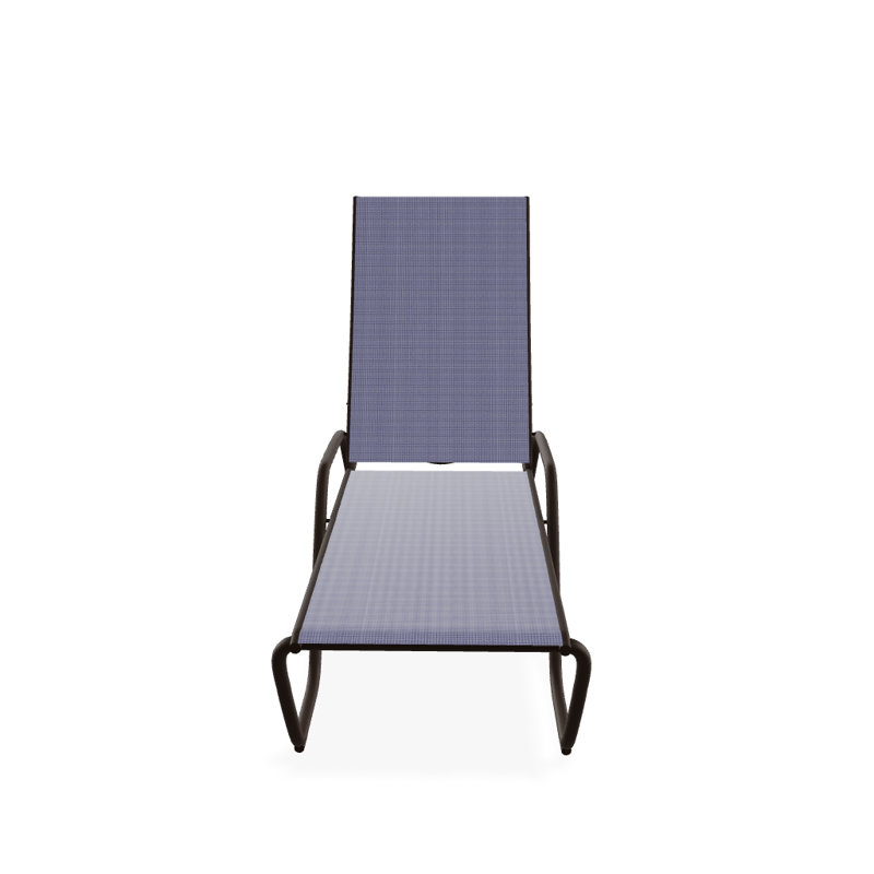Outdoor Rust-Resistant Metal Chaise Lounge, Textured Kona, Breeze