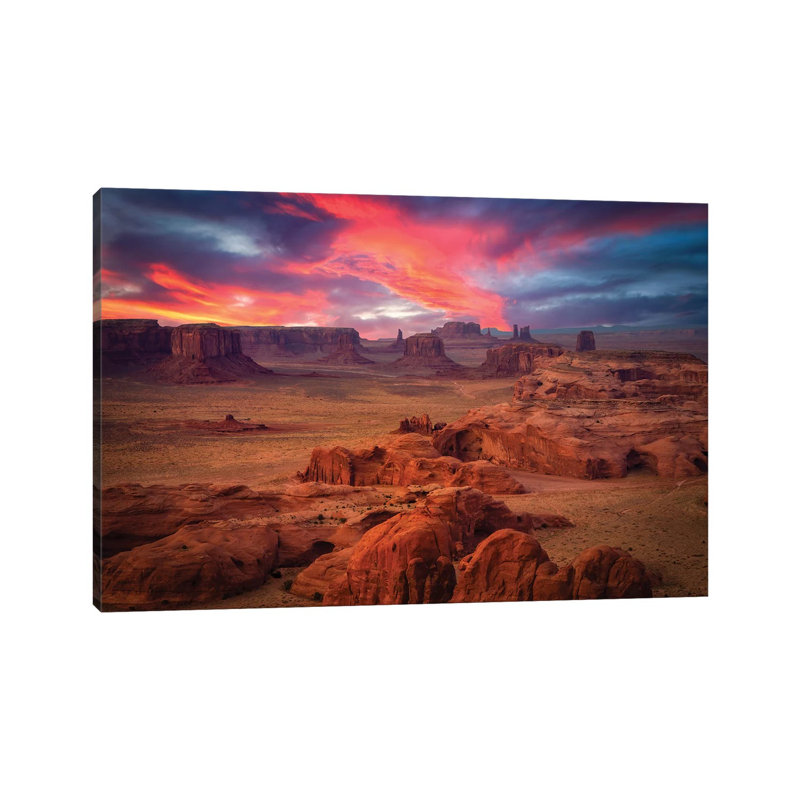 Hunts Mesa by Michael Zheng - Print on Canvas, 45.72cm H x 66.04cm W x 3.81cm D, Wrapped Canvas
