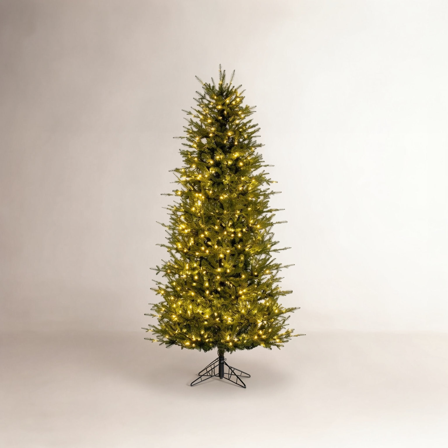 Pre-Lit Fir Christmas Tree, 6.5', Clear/White