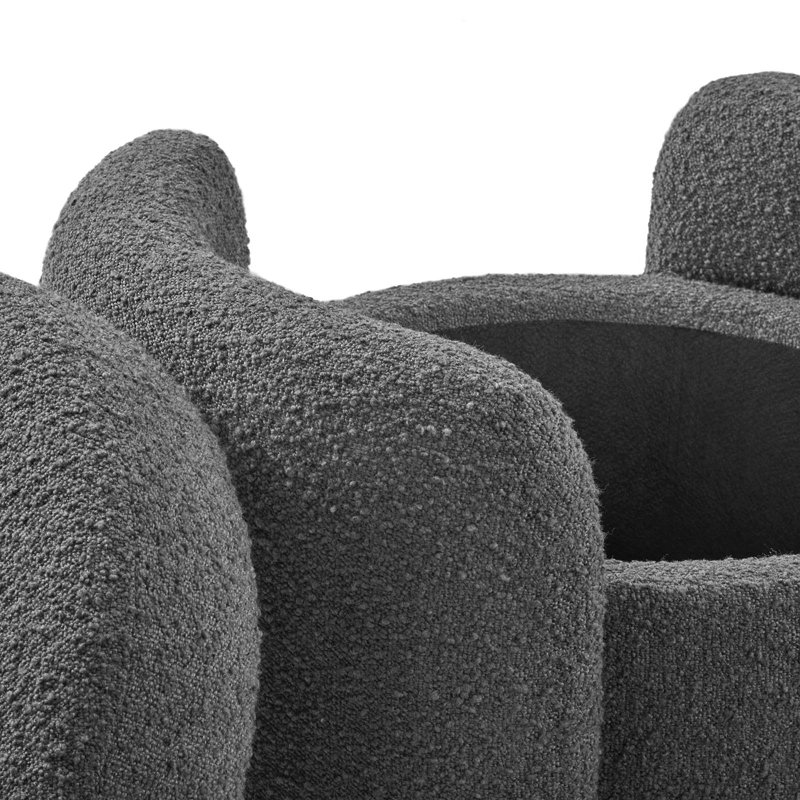 Repose-pieds Nebula, Velours gris