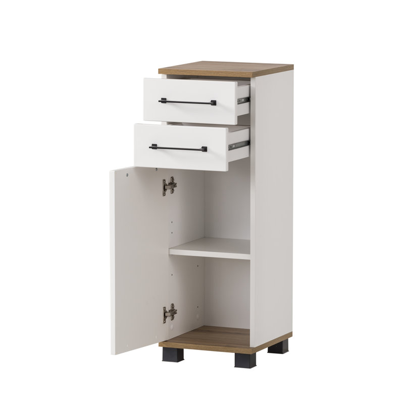 Alapaha Base Cabinet in Country House, Matt white/Oak