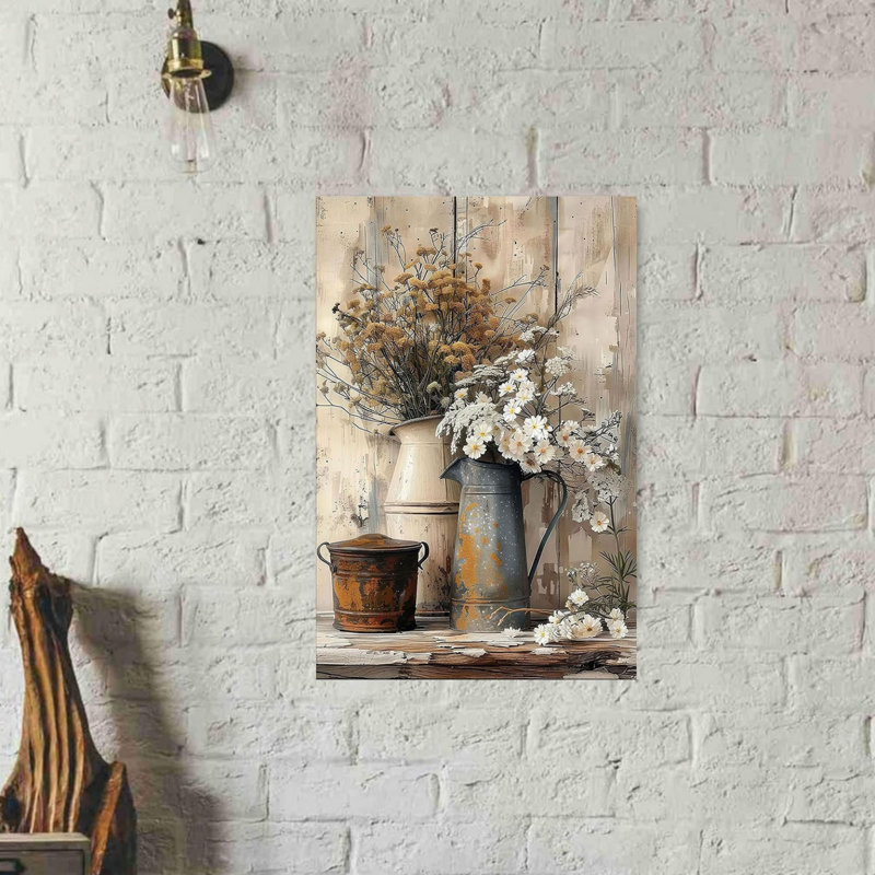 Art mural sur toile sans cadre champêtre 12 po x 16 po