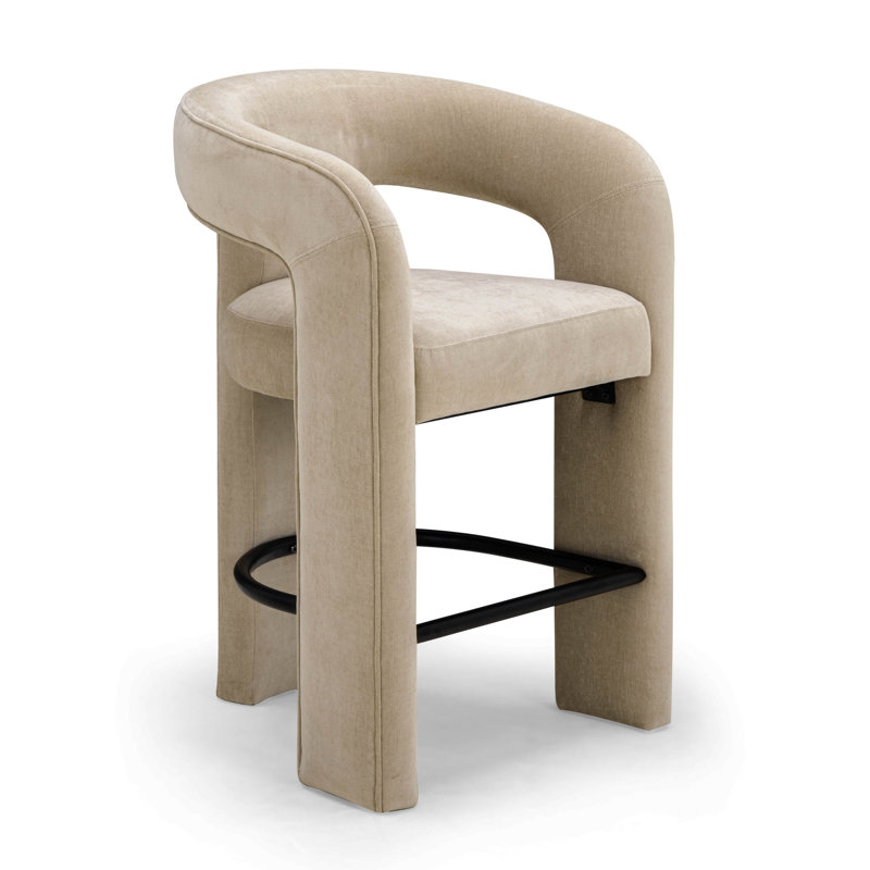 Tabouret de comptoir Malone, Tabouret de comptoir (siège d'une hauteur de 26 p, Taupe