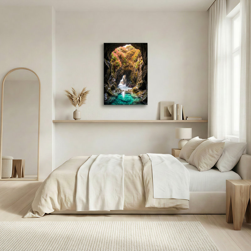 «Cave Stream», ensemble de 1 reproduction d'art sur toile, H 18 po x l 12 po, Toile tendue
