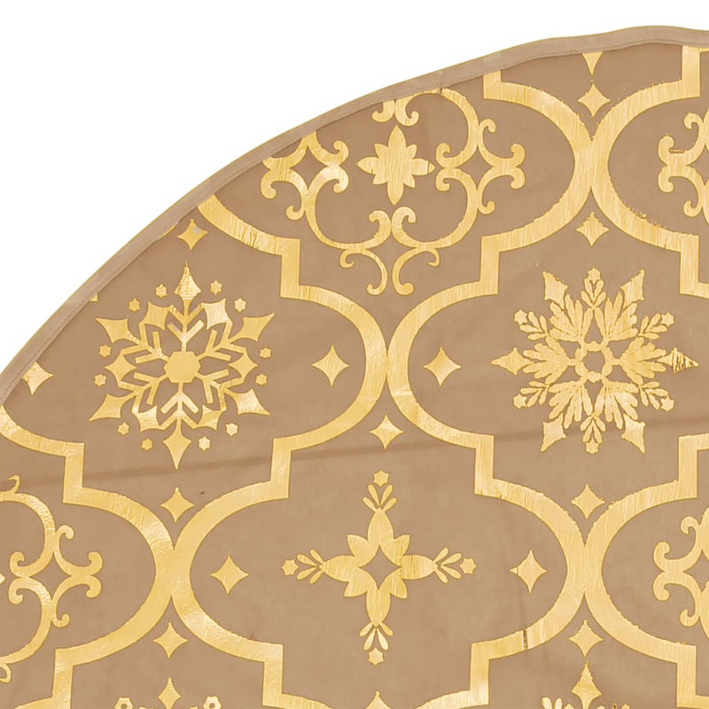 Tapis d'arbre de Noël artificiel Luxury, L 36 po, Jaune