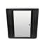 Armoire de salle de bain murale avec miroir, porte encadrée, 2 tablettes pour le rangement, style maison de campagne moderne, rangement pour toilette ou coiffeuse