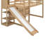 Lit mezzanine simple en bois avec glissoire, tablettes de rangement et rampe d'escalade, couleur bois-1027595175