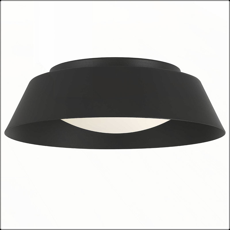 Plafonnier encastré à DEL noir écoénergétique de 11 pouces avec lumière à intensité variable et plusieurs températures de couleur