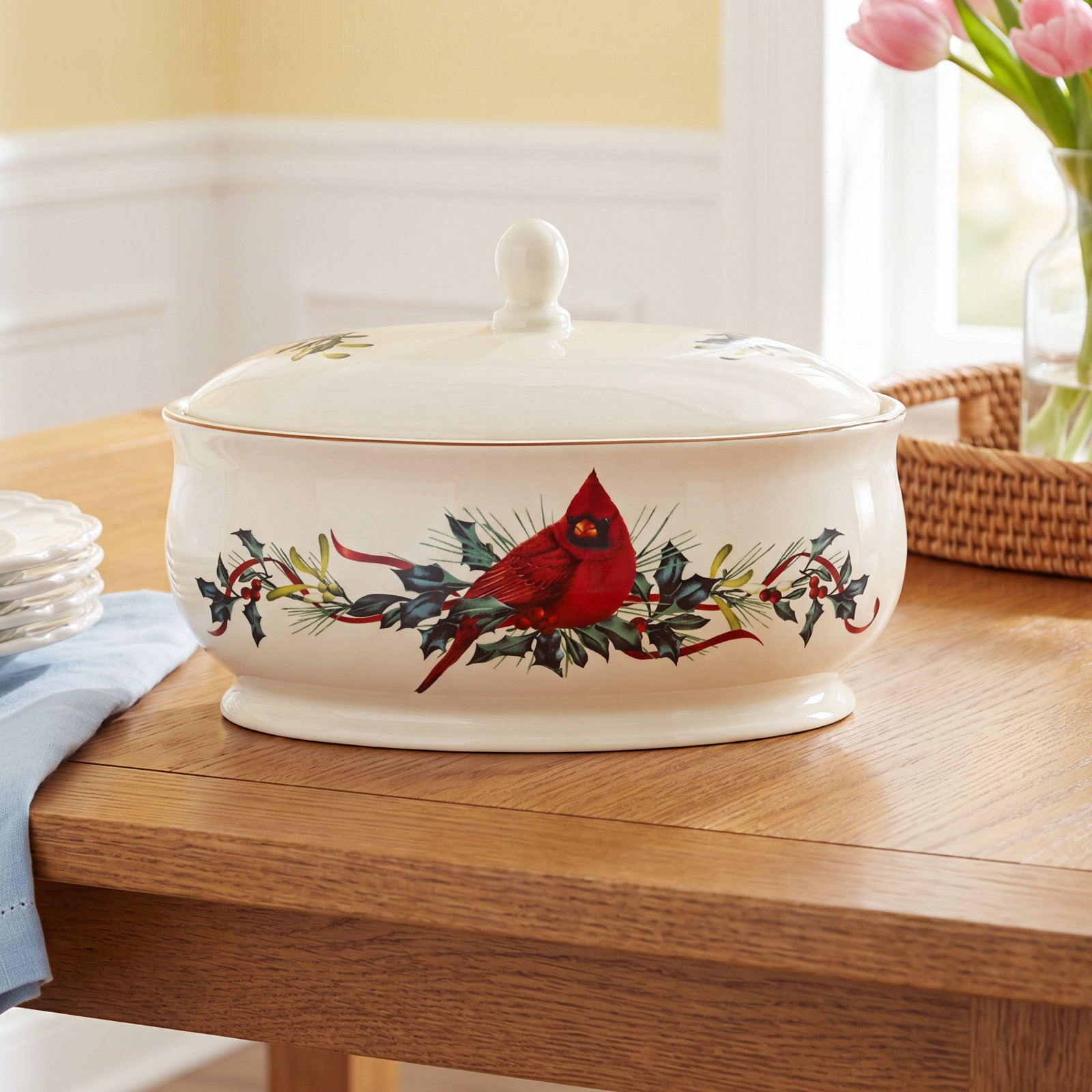 Winter Greetings Porcelain Serving Dish