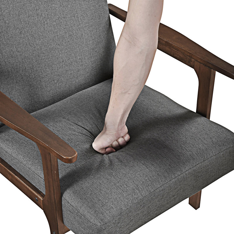 Chaise d'appoint, Gris foncé, Brun