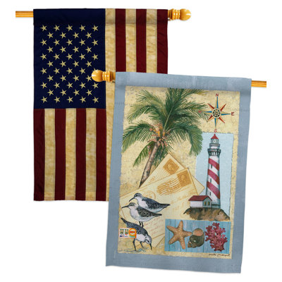 Drapeau de maison en polyester à 2 côtés 40 x 28 po