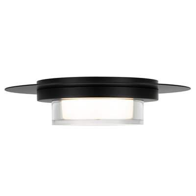 Plafonnier encastré à DEL noir encastré intégré de 12 pouces avec 750 lumens et 15 W à DEL, trois options de température de couleur 3000K / 4000K / 5000K, fonction d'éclairage à intensité variable, diffuseur en acrylique gravé à l'eau-forte,