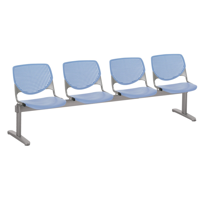 Siège tandem en plastique avec cadre en métal 95 po Kool, Bleu Peri, Bleu Peri