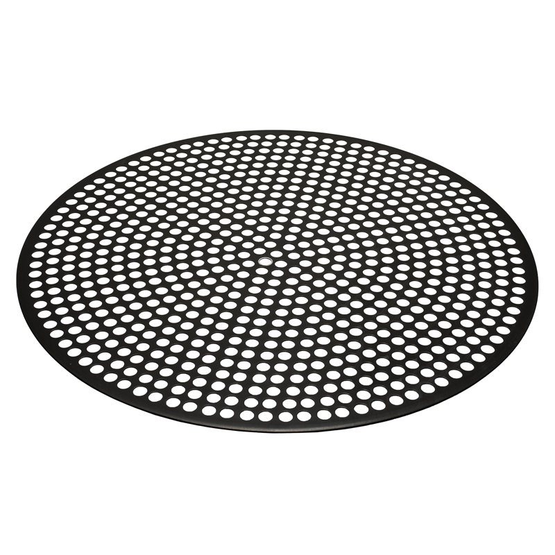 16" Round Perforated Anodized Aluminum Pizza Disk