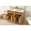 Meuble-lavabo 48 po avec cadre en bois massif, tiroir rabattable, 4 portes à fermeture douce avec rangement pour porte, tablette réglable et meuble-lavabo moderne