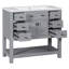 Meuble-lavabo 36 po avec lavabo supérieur, armoire de rangement moderne avec 2 portes à fermeture douce et 6 tiroirs, meuble-lavabo simple-102299607