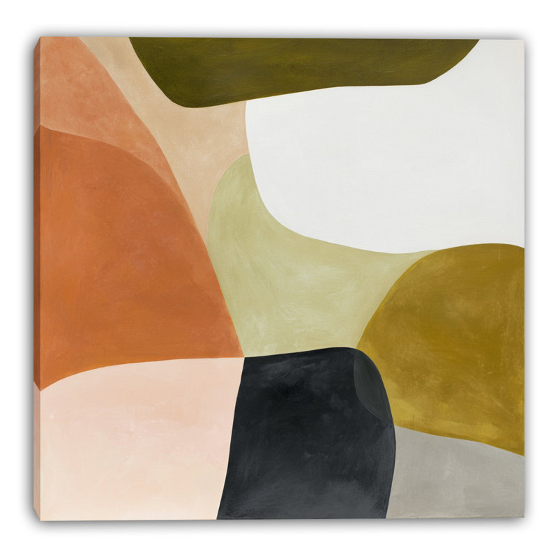 «Olive Curve», art mural sur toile tendue, L 30 po x H 30 po x P 1,5 po