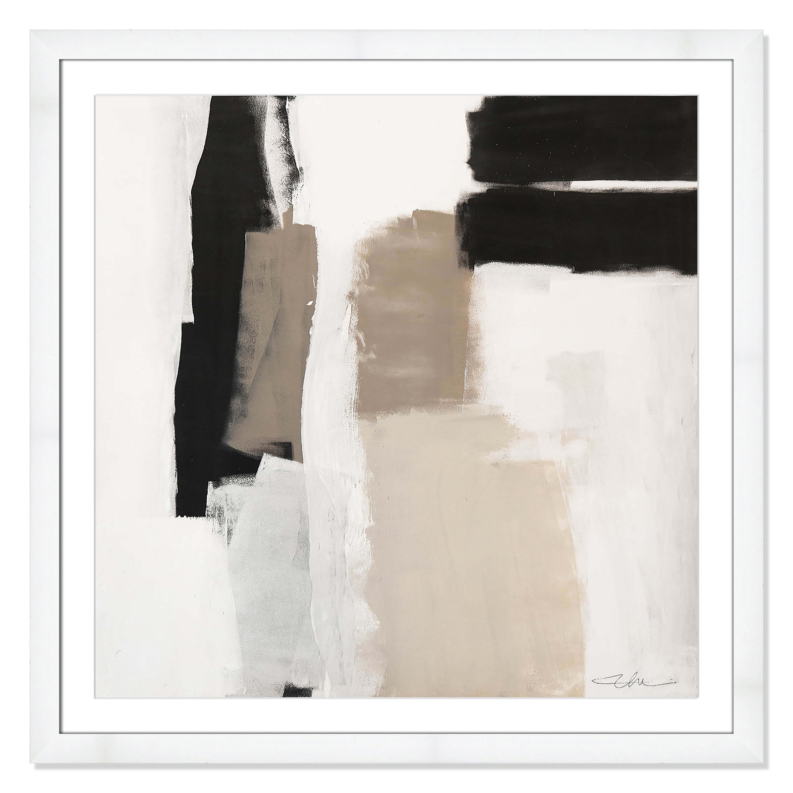 Earth Scapes II-A Print by Casa Fine Arts, White Cube Framed, 37.5" H x 37.5" W x 2" D