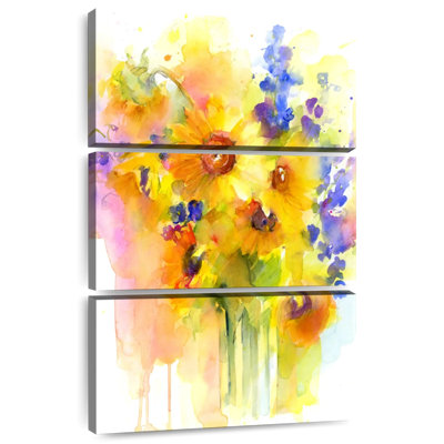 Harnek tournesols et delphinium