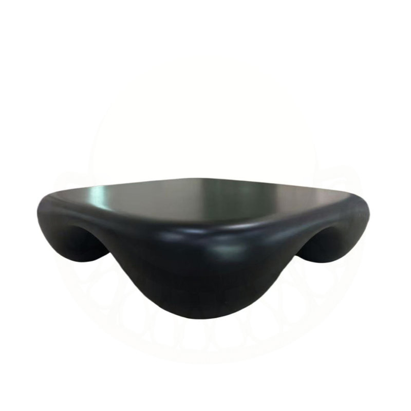 Modern Faux Travertine Textured Coffee Table, Perfect for Living Room or Office with Elegant Design and Versatile Style.