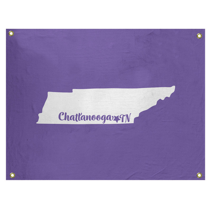 Tapisserie murale tennessee chattanooga, H 50 po x l 59 po, Mauve