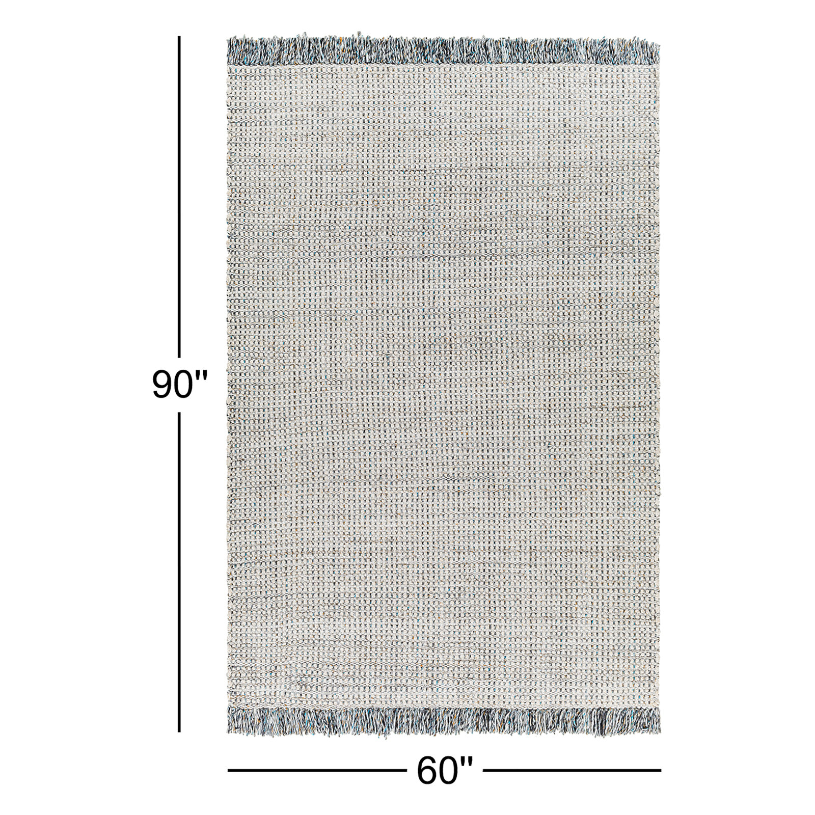 Viewcrest Hand Woven Recycled PET Geometric Indoor / Outdoor Area Rug , Rectangle 5' x 7'6"
