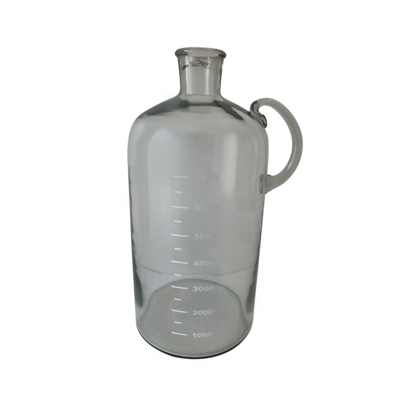 Glass Decorative Bottle/Vase, 15" H x 7" W x 7" D