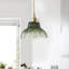 1-Dark green dimmable glass iron pendant light-2109822270