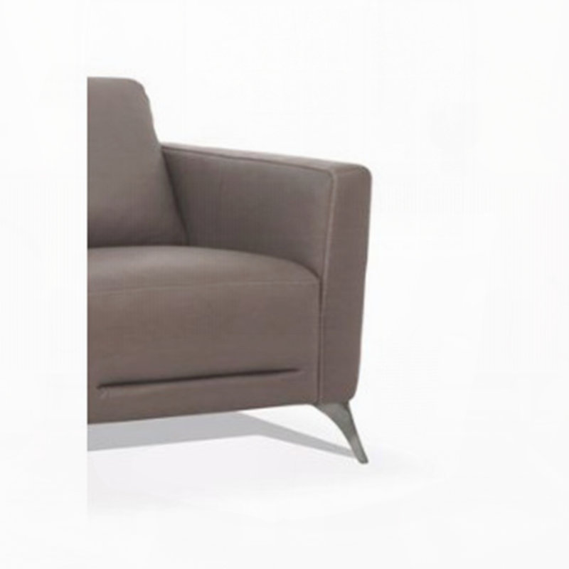 Canapé moderne, L 59 po, taupe Faux Leather