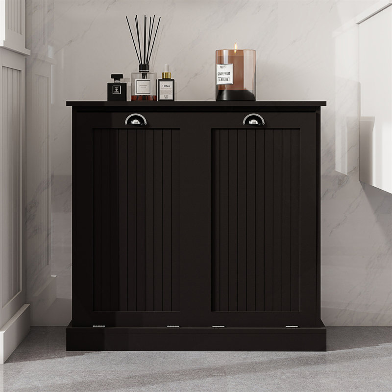 Armoire de trieur de linge inclinable à deux compartiments