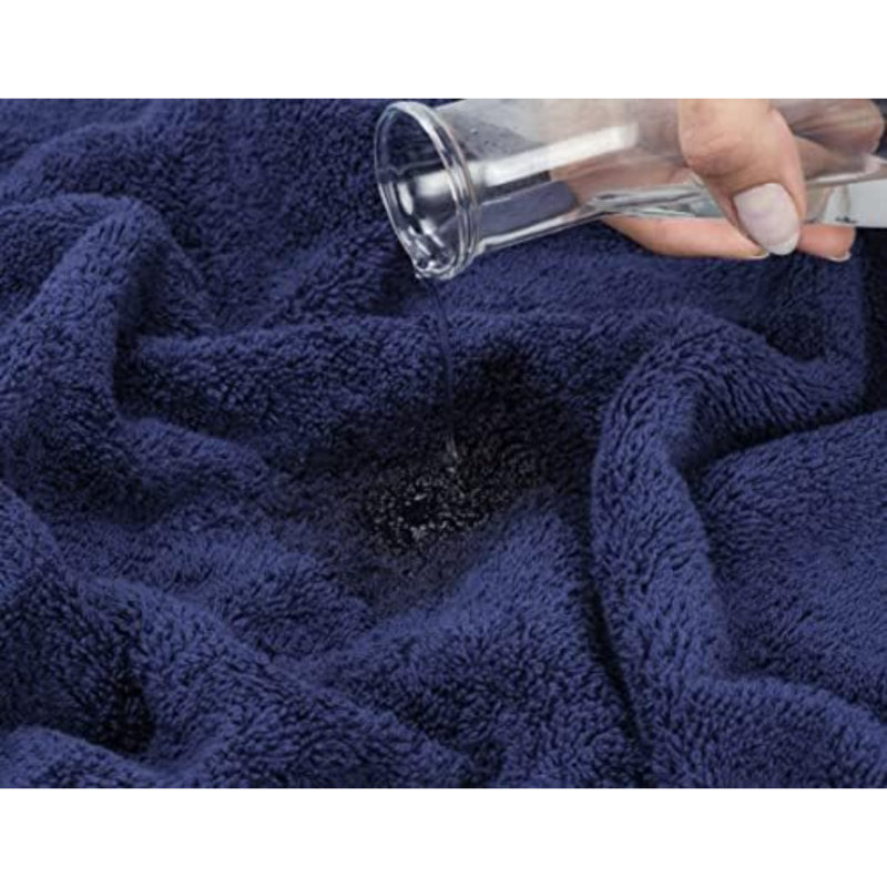 Soft Linen Oversized Bath Sheet 40X80 Extra Large For Bathroom, 600 GSM 100% Cotton Turkish Jumbo Bathsheet Towels For Adults, Navy Blue Bath Sheet