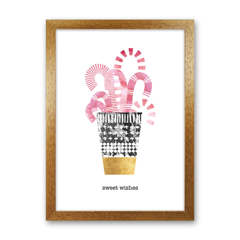 Sweet Wishes - Print, Brown Framed, 46cm H x 34cm W x 3cm D