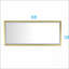 Miroir de salle de bain 84 x 48 pouces à DEL avec cadre en aluminium, anti-buée, mémoire, 3 couleurs, réglable en continu-405628470-428358147