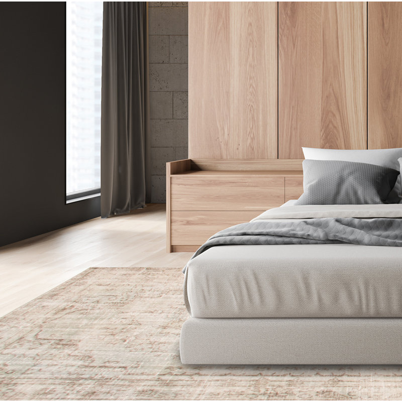 Tapis unique en laine noué à la main de style années 2000 de 5 pi 3 po x 8 pi 6 po Okke