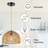 Petit luminaire suspendu 1 lumière Boho Rattan Dome