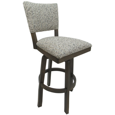 Swivel Upholstered Counter Stool with Solid Wood Frame