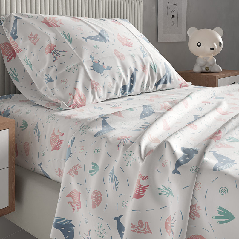 Kids Sheet Set, Soft Microfiber Bedding, Cozy & Breathable, Wrinkle Free Easy Care Bed Sheets, Twin Sheet Set + 1 Pillowcase
