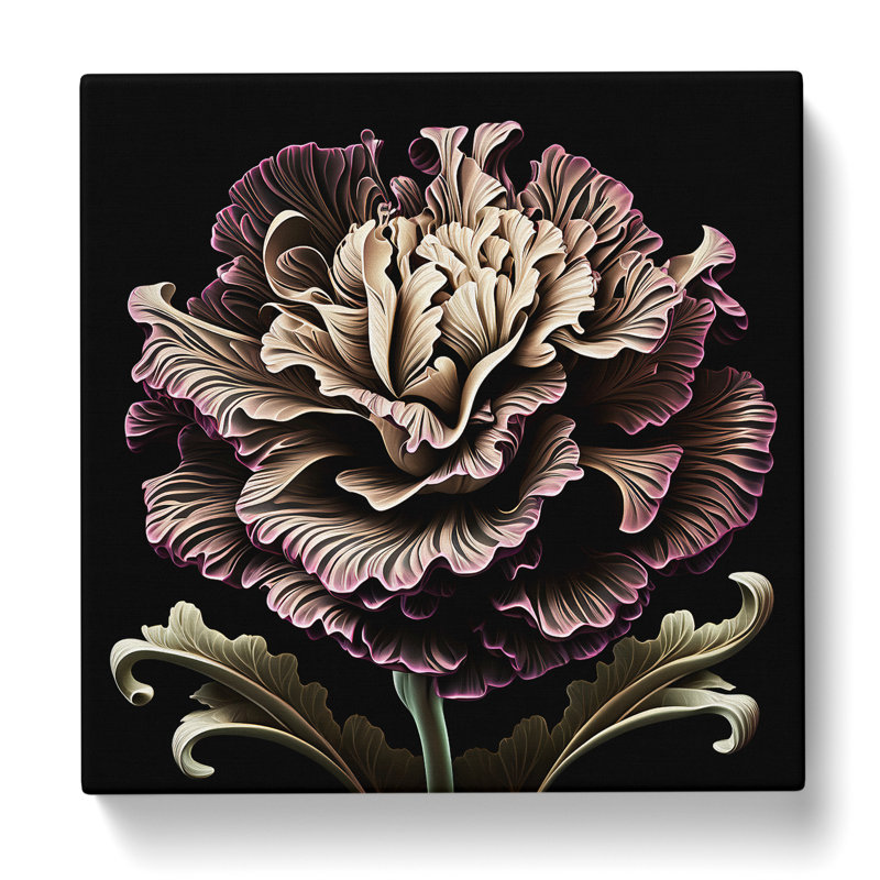 Carnation Flower Ornamental - Wrapped Canvas, 35cm H x 35cm W x 3cm D