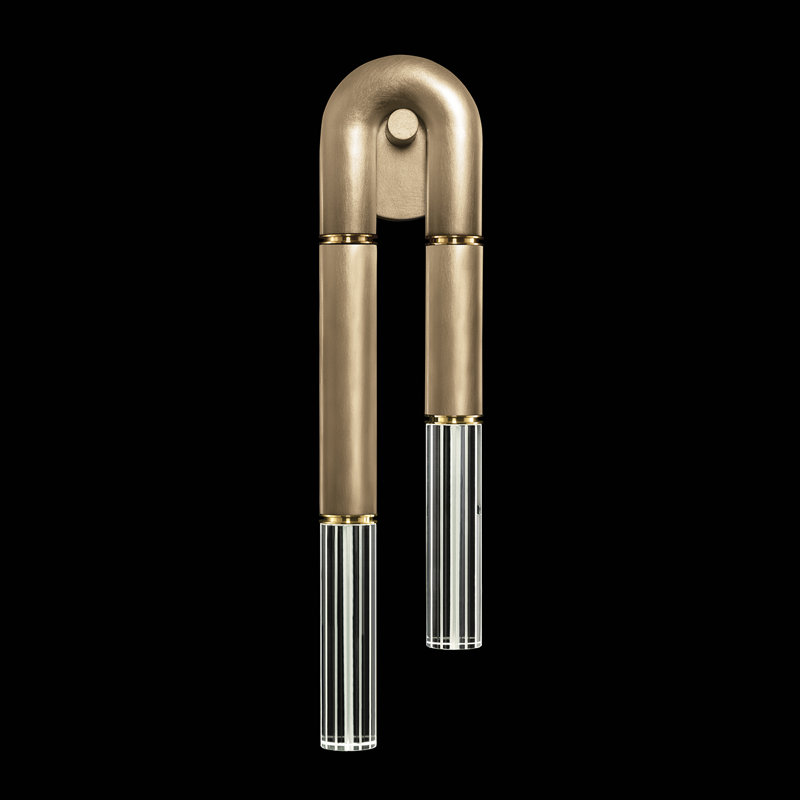 Antonia LED Flush Mounted Sconce, Gold Leaf/Brass
