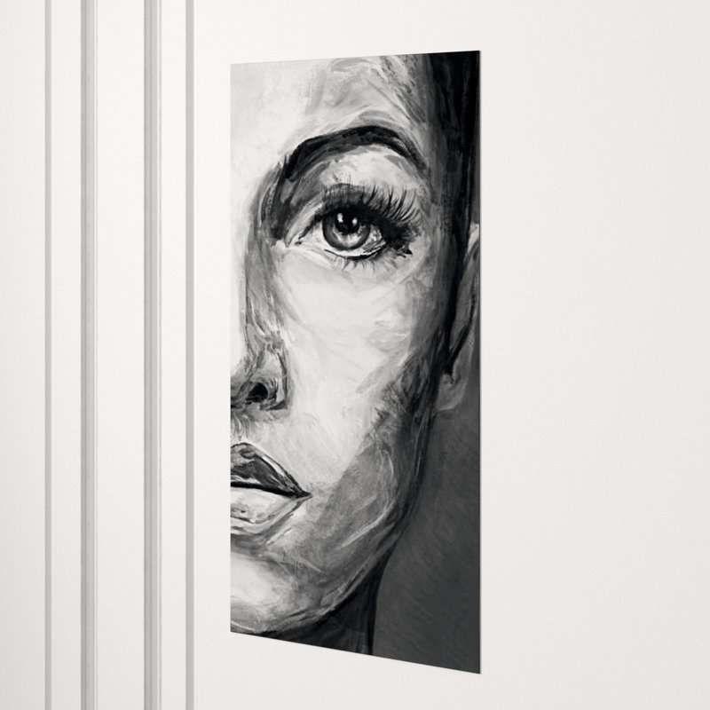 Face II Print by Jacob Lincoln, Image Brush Gel, 72" H x 36" W