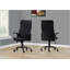 Chaise de bureau, hauteur réglable, pivotante, ergonomique, accoudoirs, bureau d'ordinateur, travail, filet noir, métal noir, contemporain, moderne-1003718346-1003718347