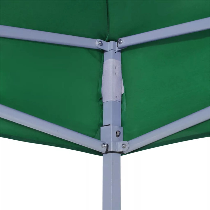 Steel Pop Up Gazebo, Green, Silver, 235cm H x 300cm W x 300cm D