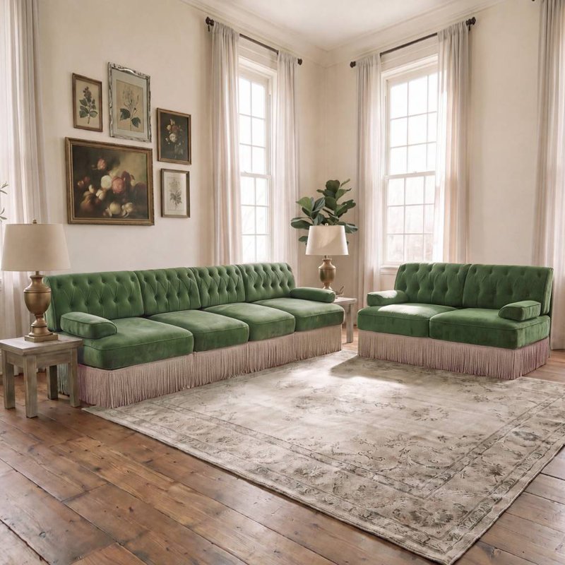 Ensemble canapé (2+4 places) (vert)